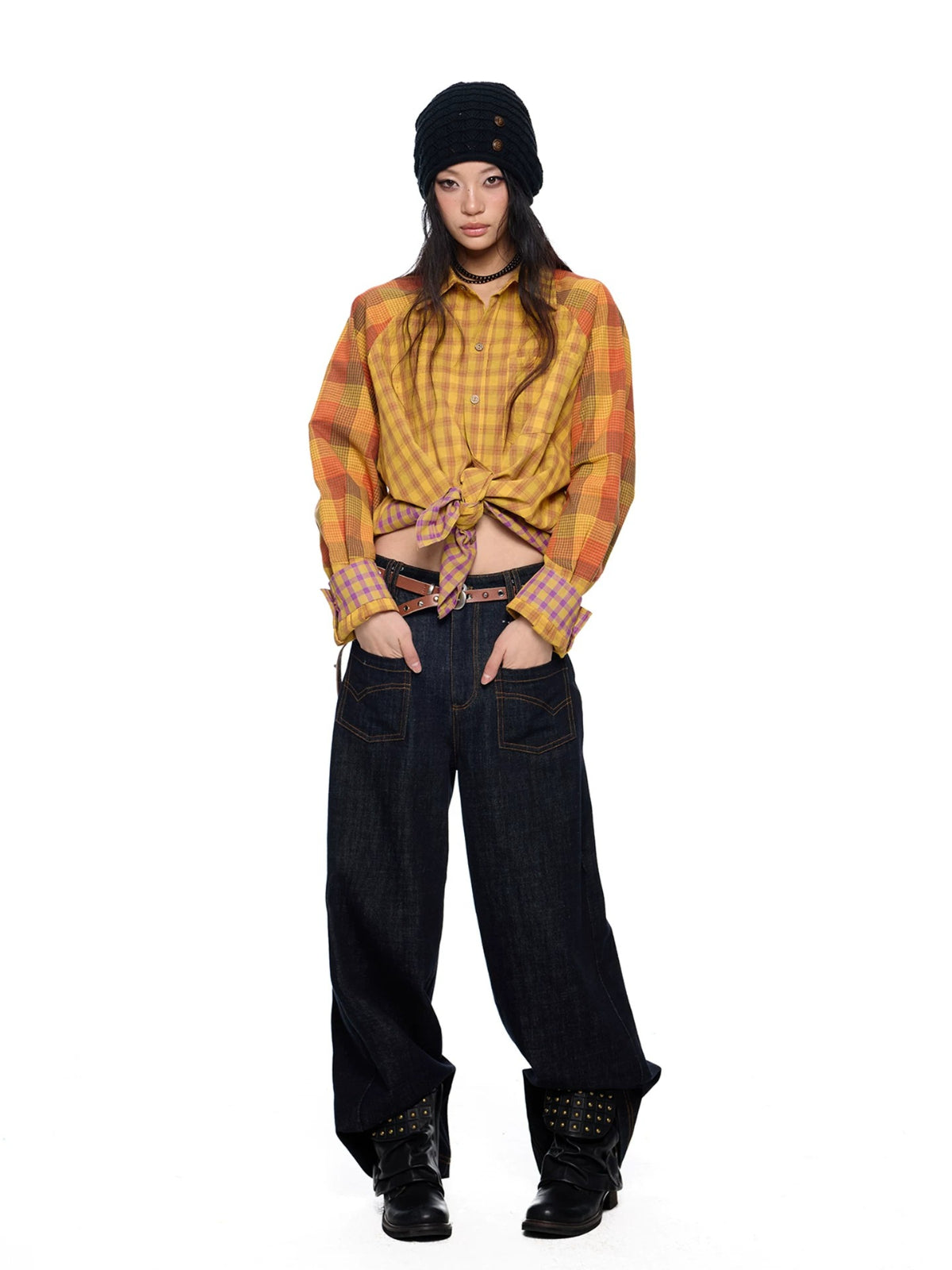 Dopamine Plaid Oversized Shirt