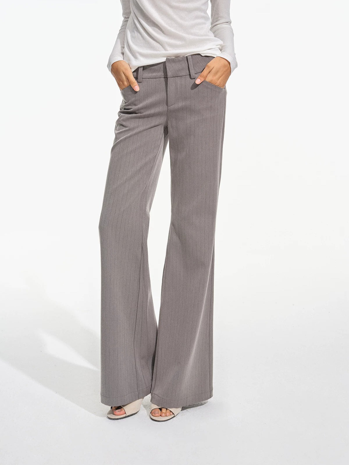 Pleated Flare Tailored Trousers