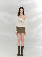 Crystal Asymmetric Print Top