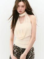 Chain Choker Neckline Waist Cinching Vest