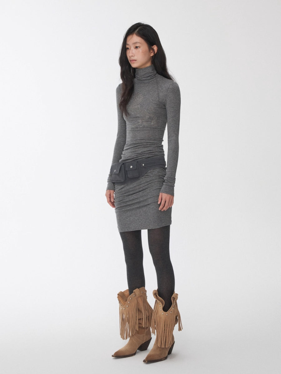 Crystal-Embellished Turtleneck