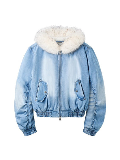 Lynx Denim Puffer Jacket