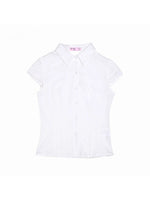 Textured Stripe Slim Short Sleeve Shirt