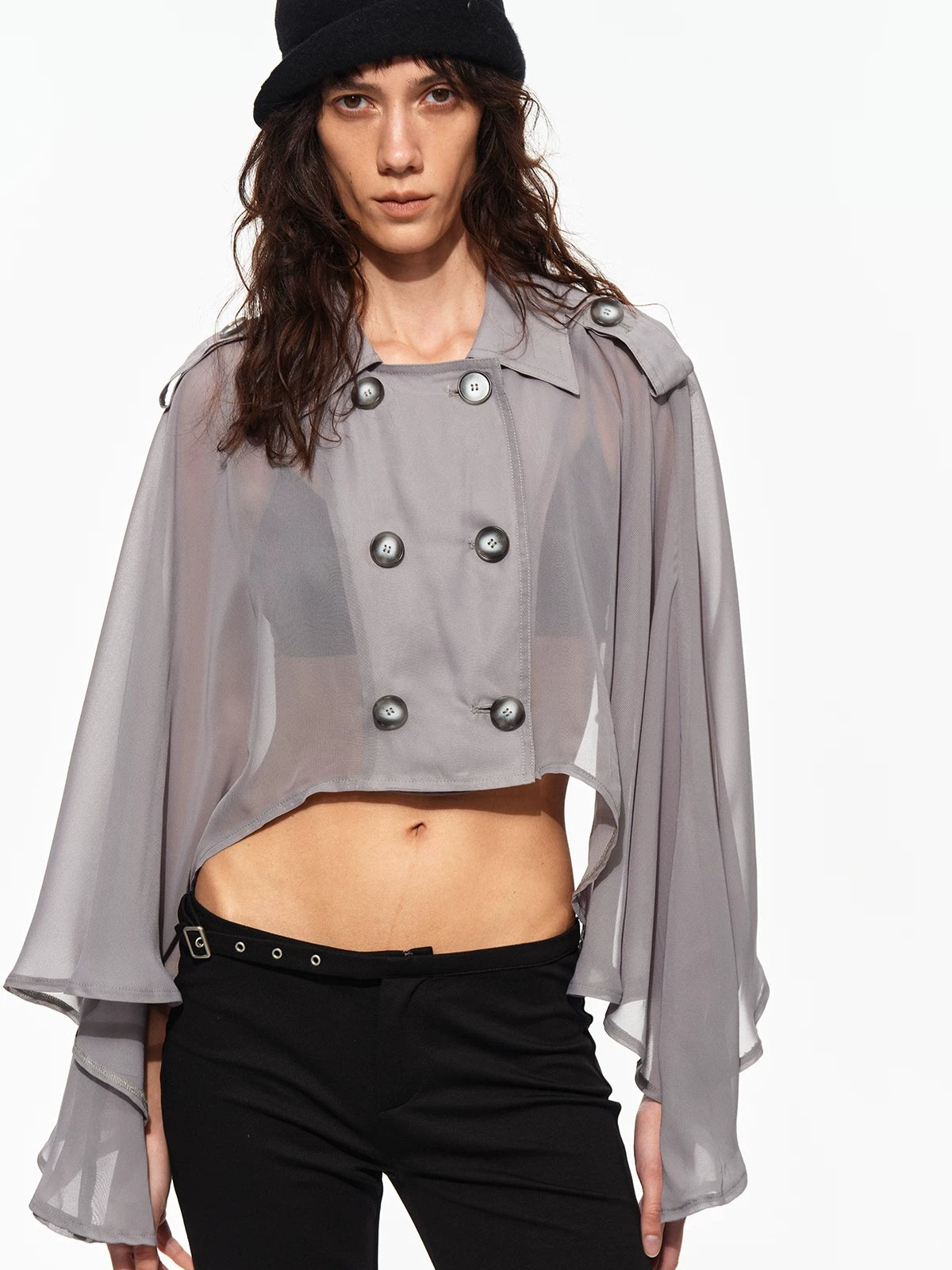 Chiffon Cape Jacket