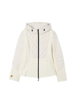 Knit Panel Hooded Down Jacket