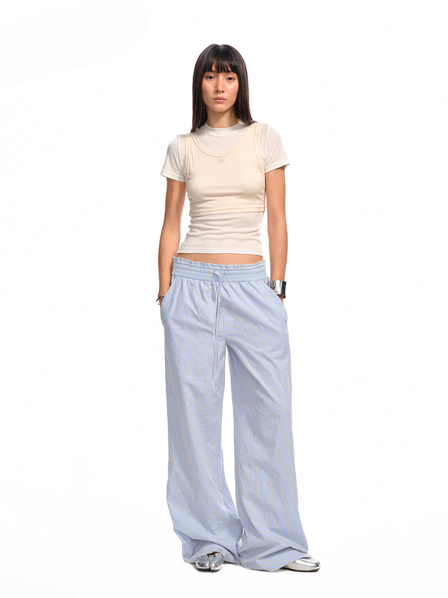 Color-Block Splicing Two-in-One T-shirt