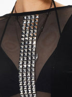 Rhinestone Mesh Tee