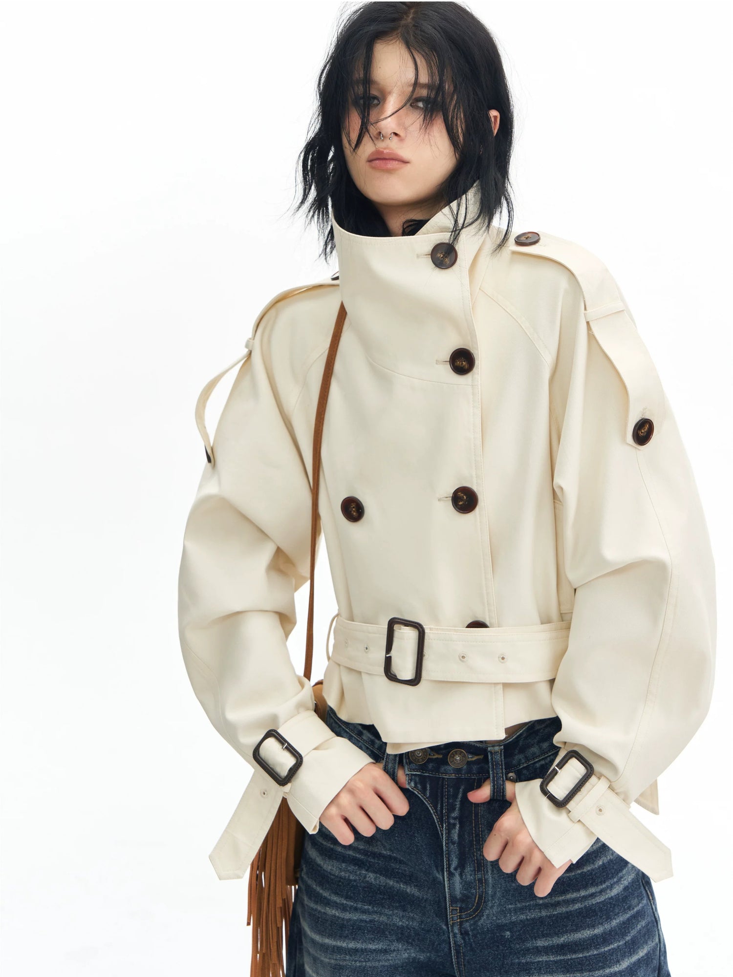 Stand Collar Trench Jacket