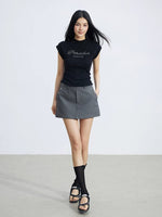 Rolled Hem Knit Top