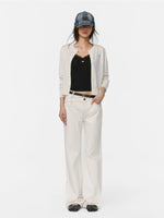 Lace Trim Wool Knit Vest