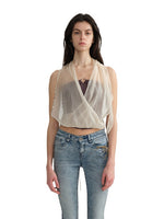 Sequin Mesh Layered Bustier Top