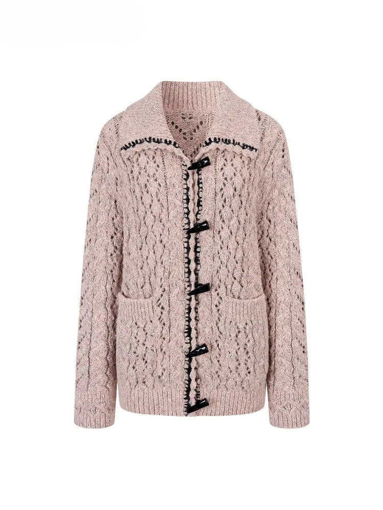 Heavywork Lapel Toggle Knit Cardigan