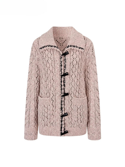 Heavywork Lapel Toggle Knit Cardigan