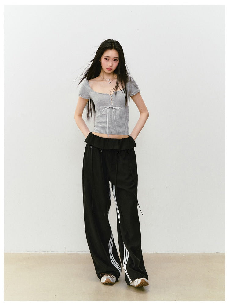 Bowknot Lyocell Knit T-shirt