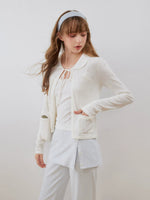 Flower Lace Knit Cardigan Sweater