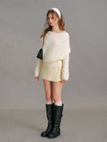 Wool Blend A-Line Skirt
