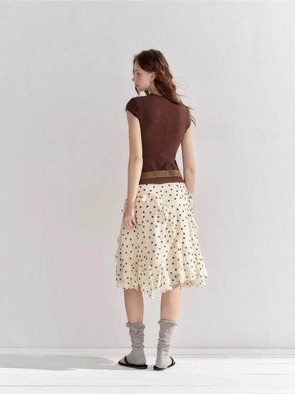 Floral Embroidered Fitted T-shirt