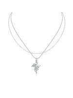 Geometric Cross Layered Necklace