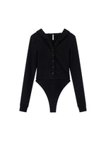 Adjustable V-neck Hoodie Tee