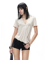Diamond V Neck T-Shirt
