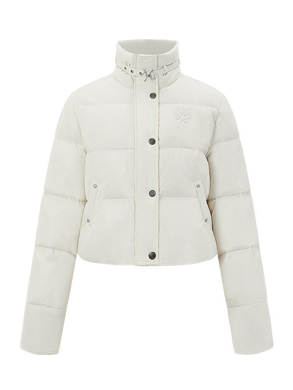 Black &amp; White Pearl Down Short Jacket