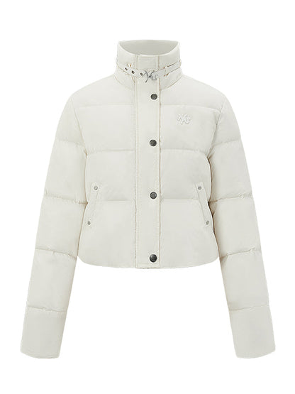 Black &amp; White Pearl Down Short Jacket