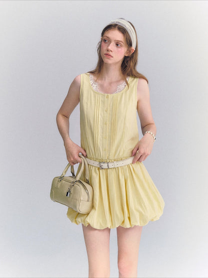 Sleeveless Lace Bubble Dress