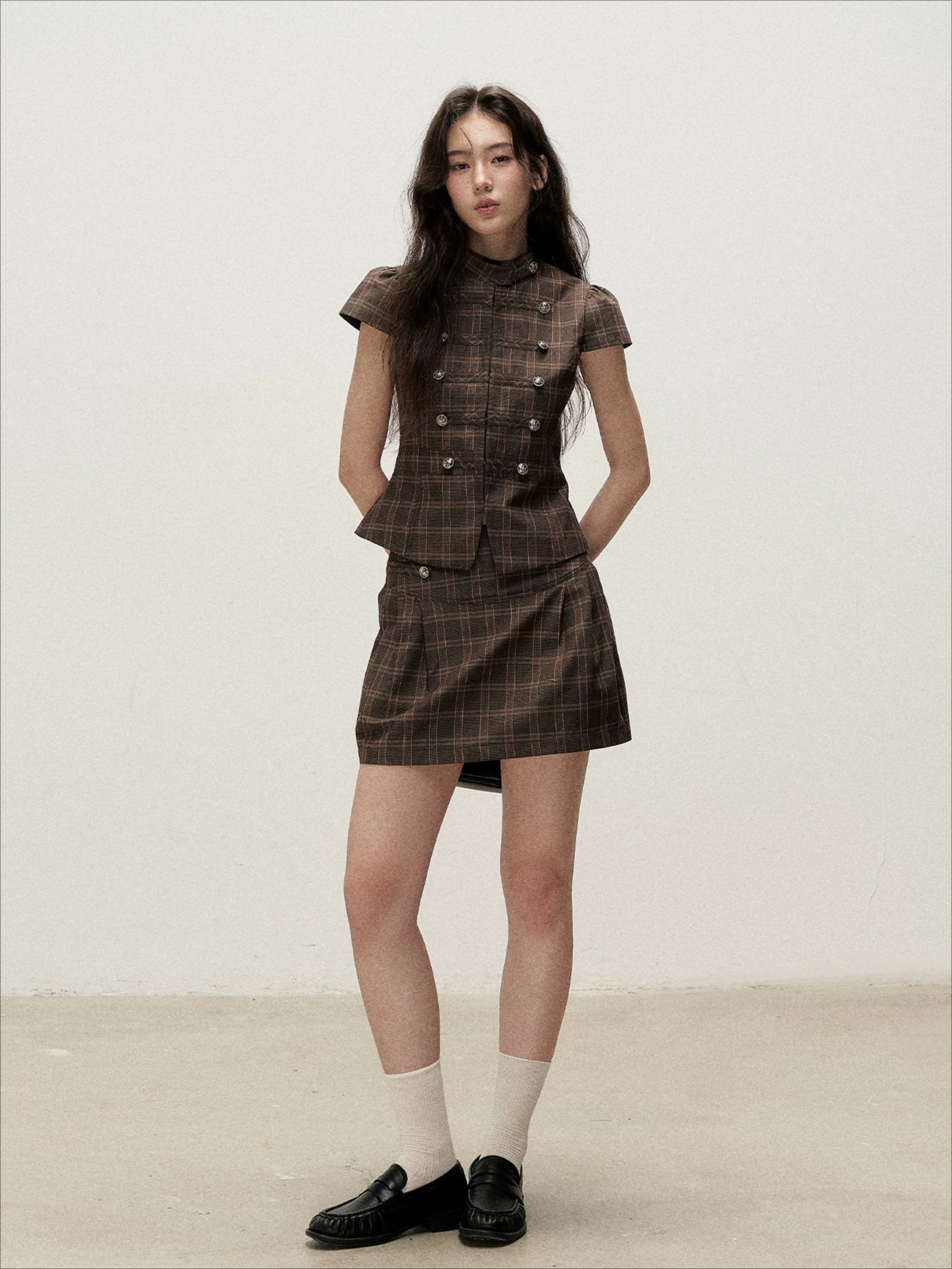 Napoleon Plaid Skirt Set