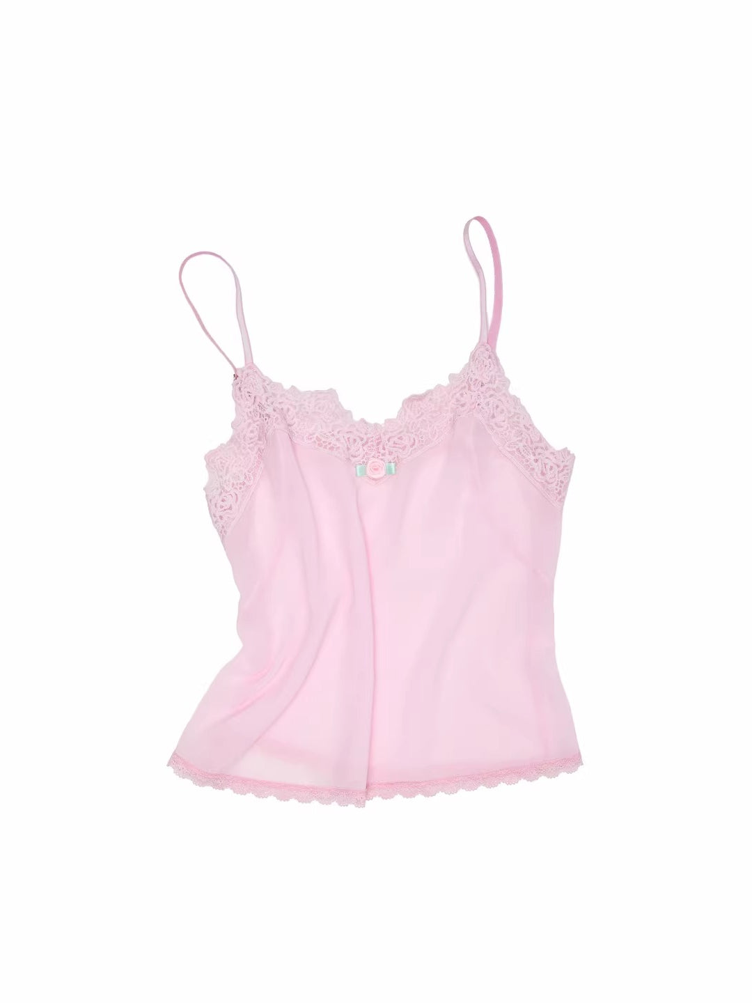 Lace Chiffon Cami Top