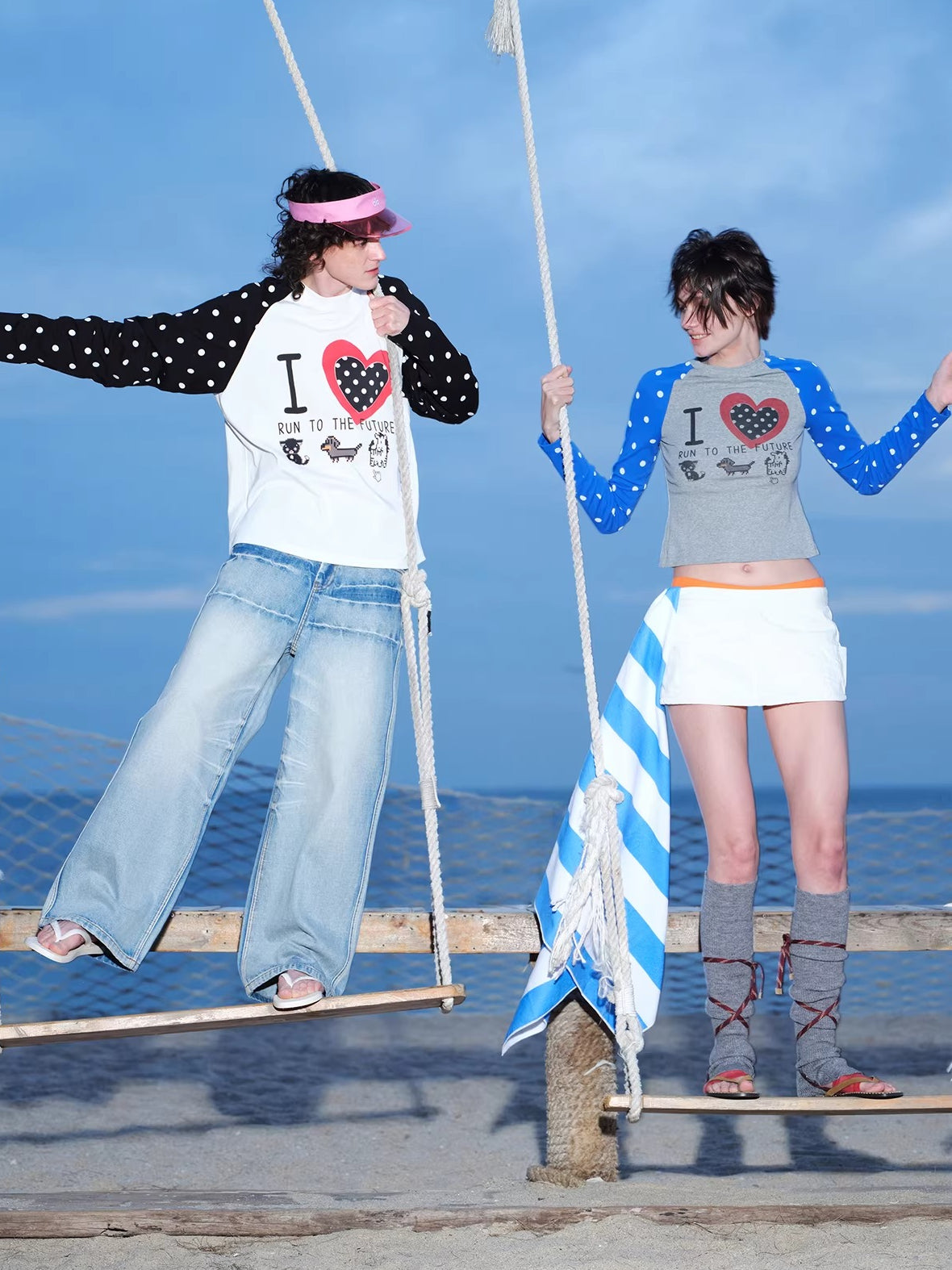 Polka Dot Raglan Long Sleeve Tee