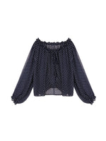 Polka Dot Bardot Blouse
