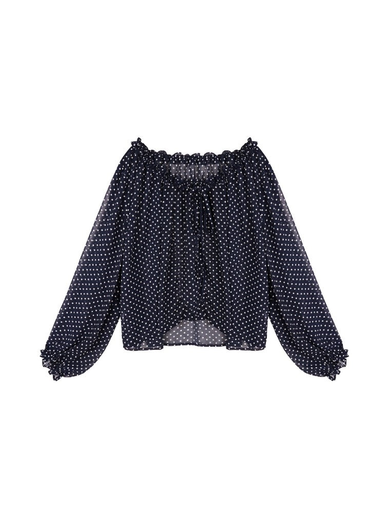 Polka Dot Bardot Blouse