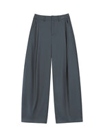 Minimalist Pleated Wide Leg Trousers