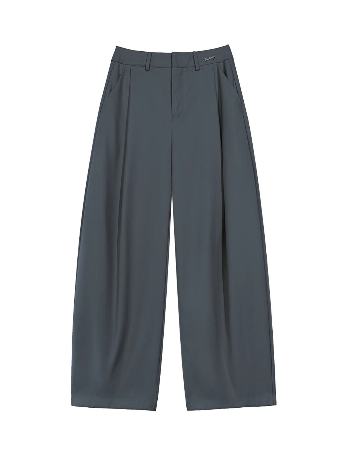 Minimalist Pleated Wide Leg Trousers