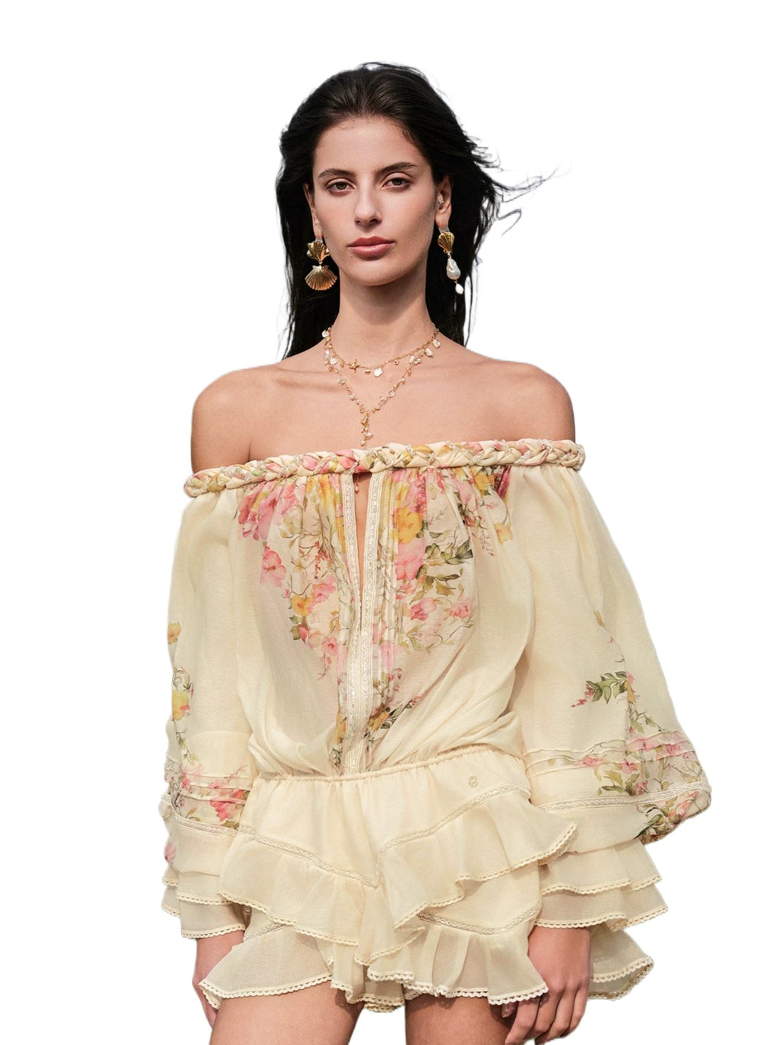 Venier Floral Playsuit