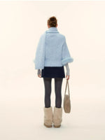 Faux-Layer Wool A-Line Skort