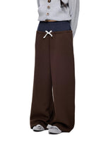 Polka Dot Contrast Waist Sweatpants