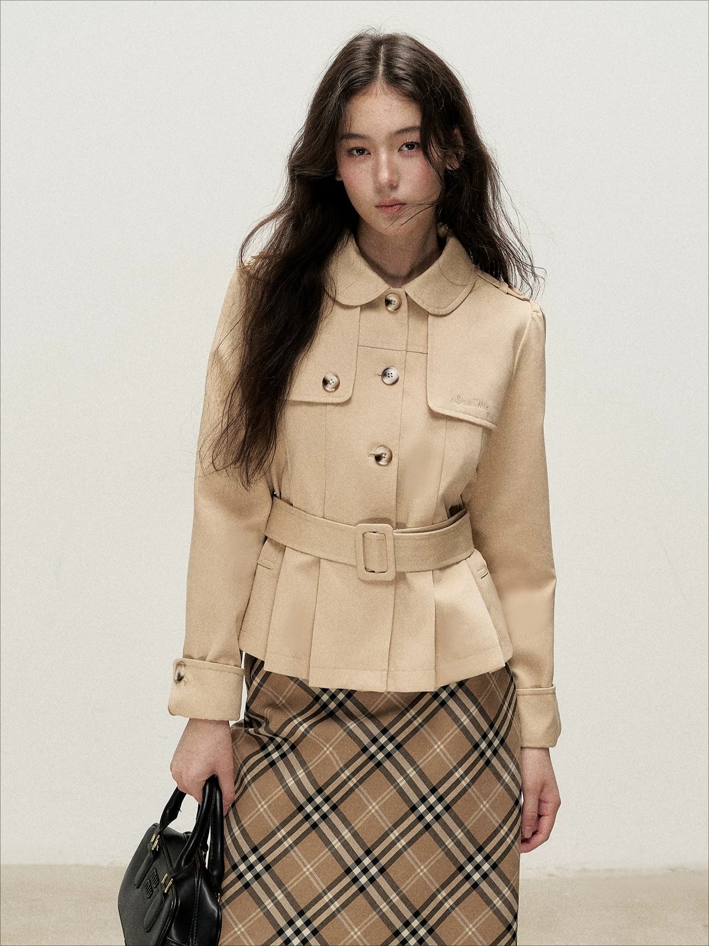 Khaki Peter Pan Trench