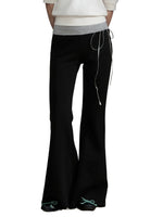 Contrast Flare Pants