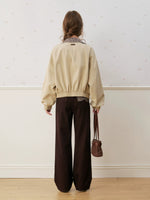 Chocolate Plaid Straight Jeans