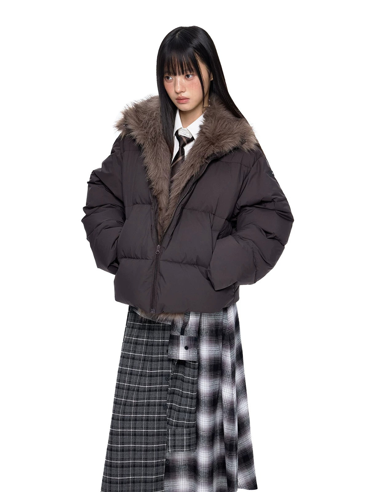 Vintage Fur Collar Down
