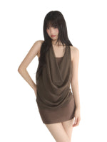 Halter Cowl Bodycon Dress