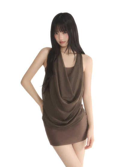 Halter Cowl Bodycon Dress