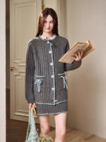 Latitude 69° Wool Contrast Trim Knit Sweater Set