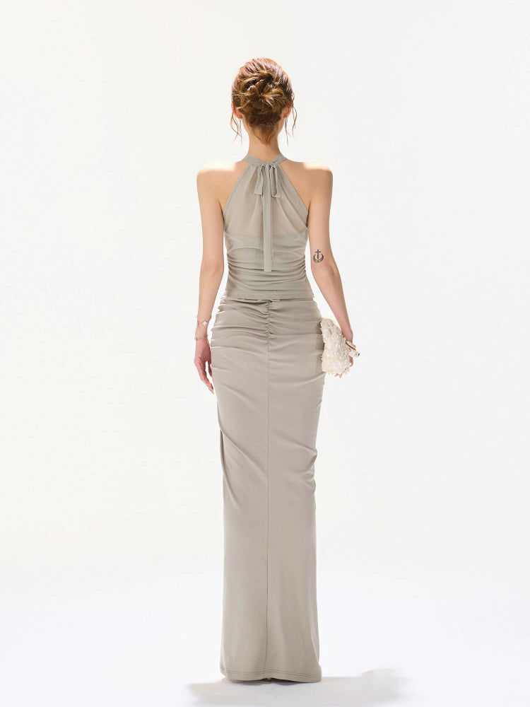 Romantic Ruched Fishtail Skirt