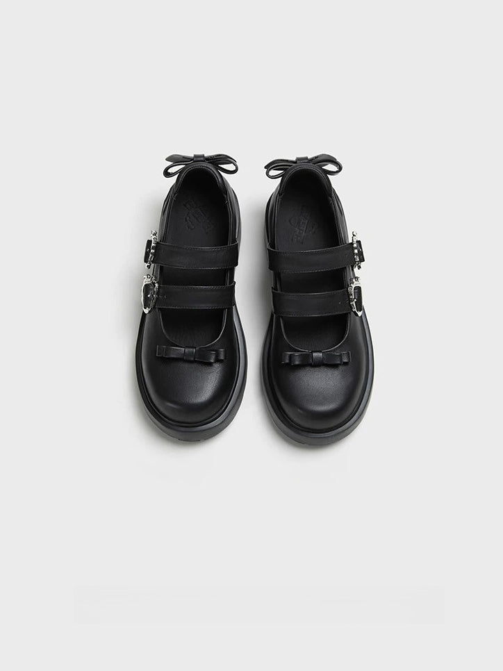 Black Bow Mary Jane Shoes