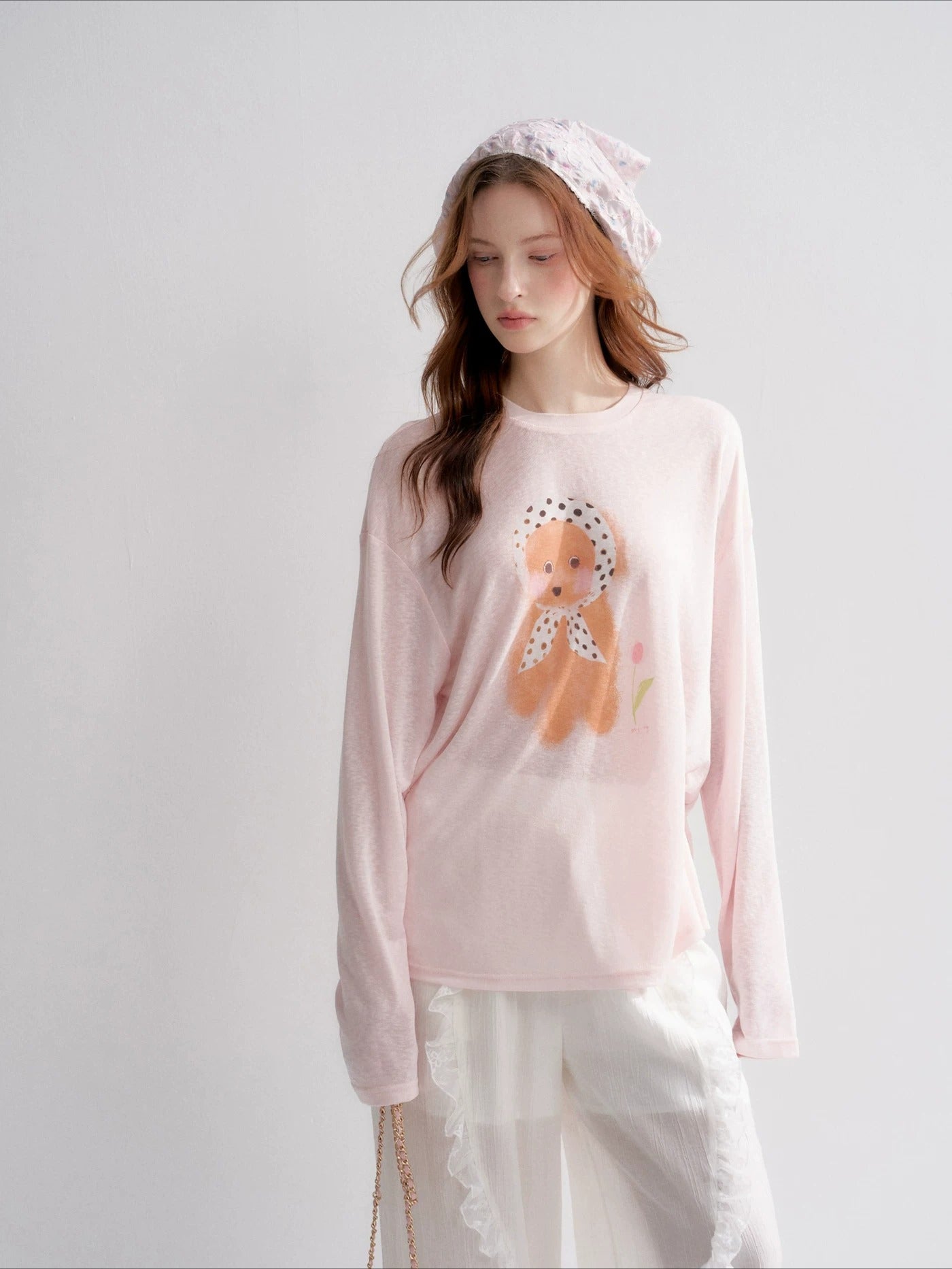 Dog Print Blouse