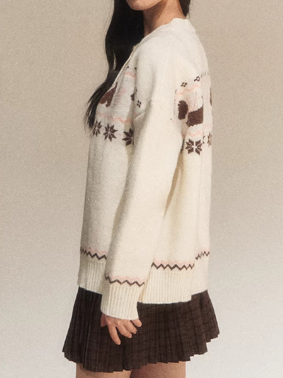 Fair Isle Toggle Cardigan