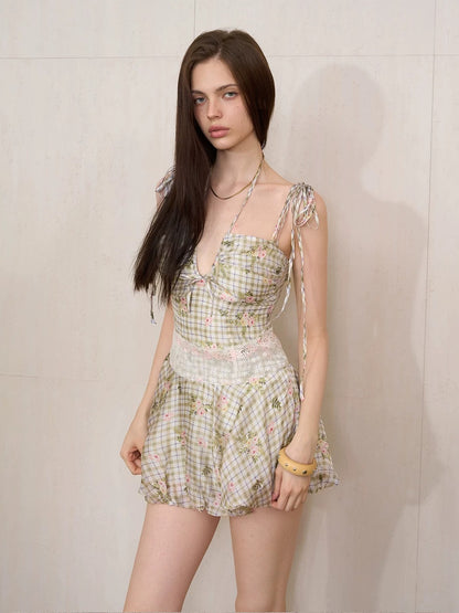 Daisy Embroidered Mini Dress