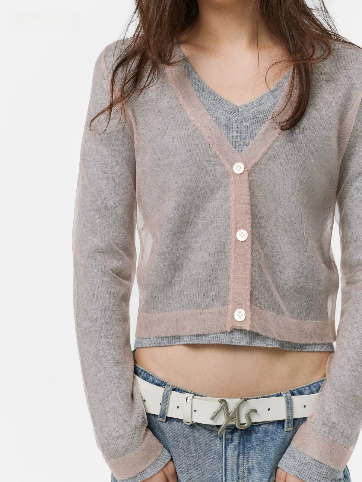 Layered Wool Blend Cardigan Set